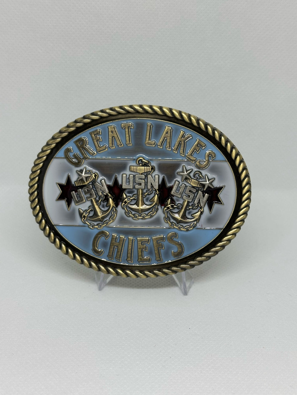 GREAT LAKES NAVY CHIEF BELT BUCKLE